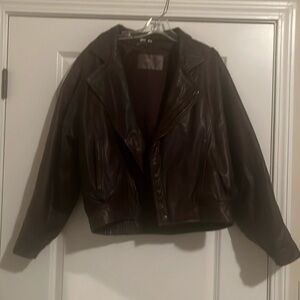Mario Zarelli Dark Brown Leather Jacket Small